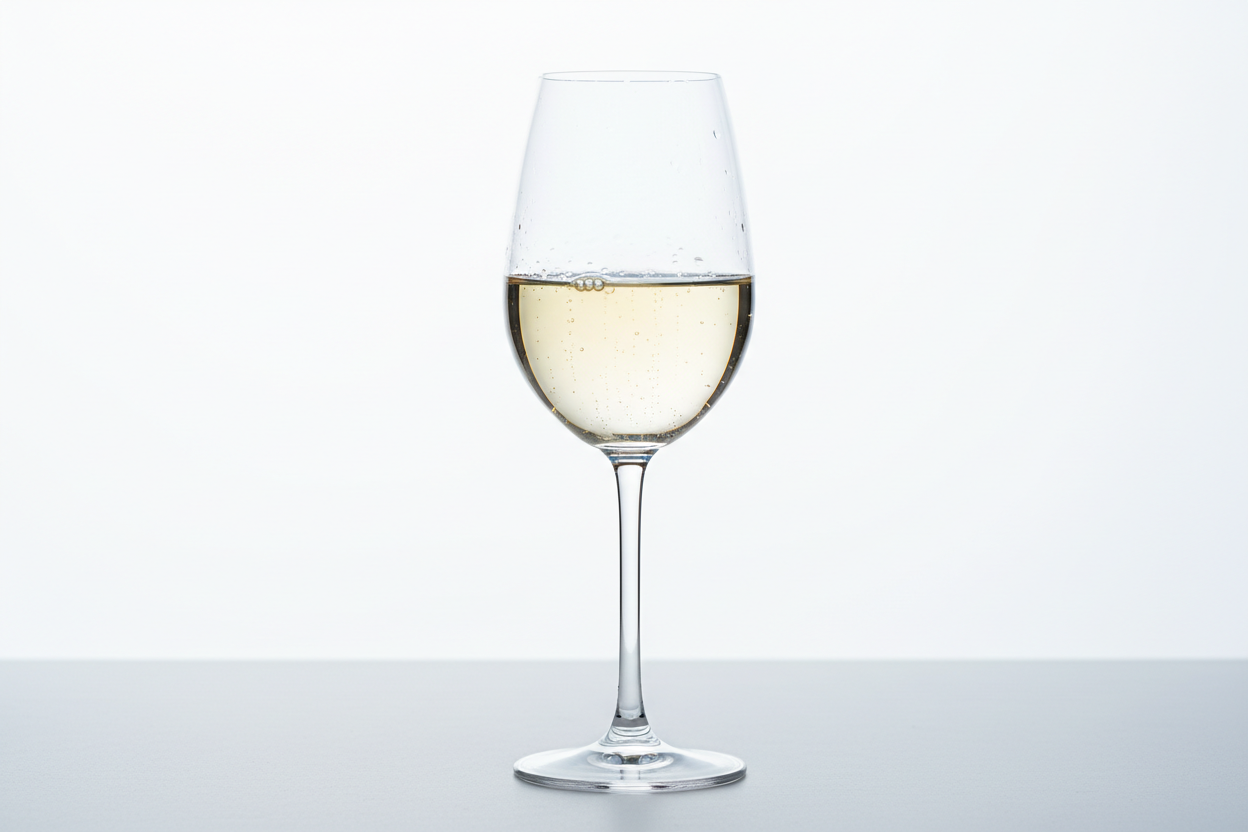 White wine in a glass